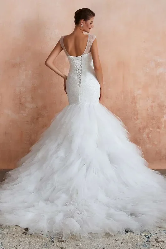 multi-tiered-lace-up-mermaid-wedding-dress-with-sweep-train