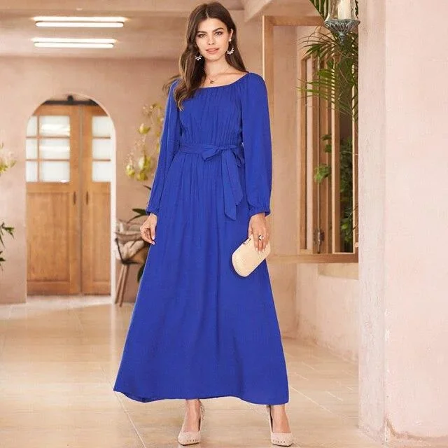 new-autumn-women-casual-dress-elegant-blue-square-collar-maxi-dress-long-sleeve-belted-long-dresses-women