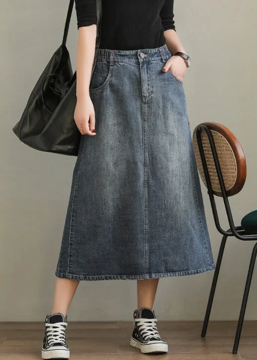 new-denim-blue-pockets-side-open-high-waist-denim-skirt-summer