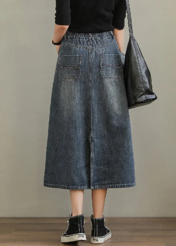 new-denim-blue-pockets-side-open-high-waist-denim-skirt-summer