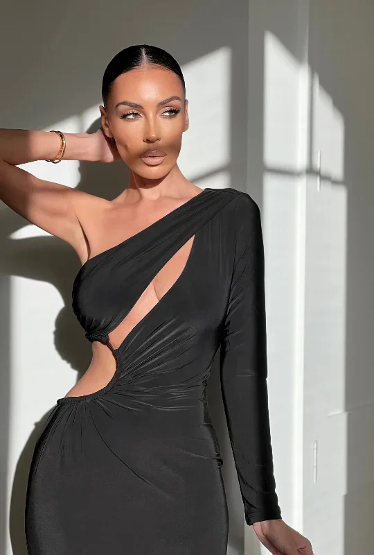 Noir Jorgia Keyhole Dress