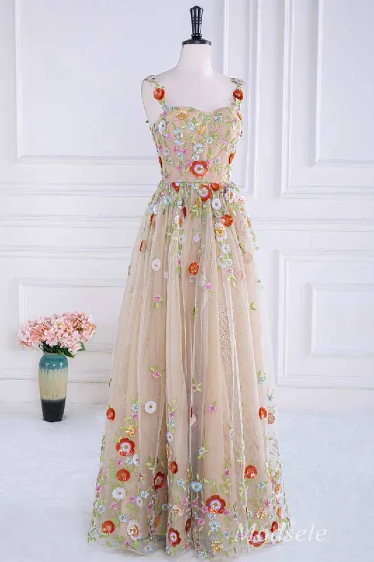 nude-sequin-appliques-sweetheart-a-line-long-prom-dress