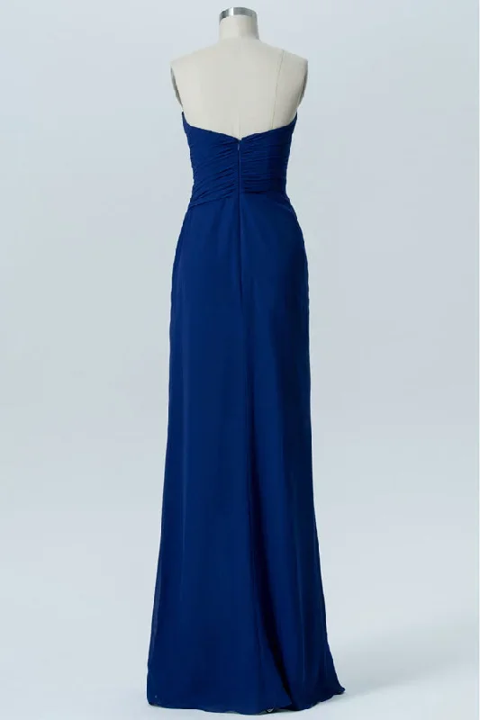 ocean-blue-strapless-chiffon-bridesmaid-dress