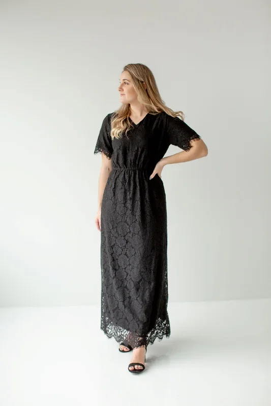 'Odessa' Lace Dress in Black FINAL SALE