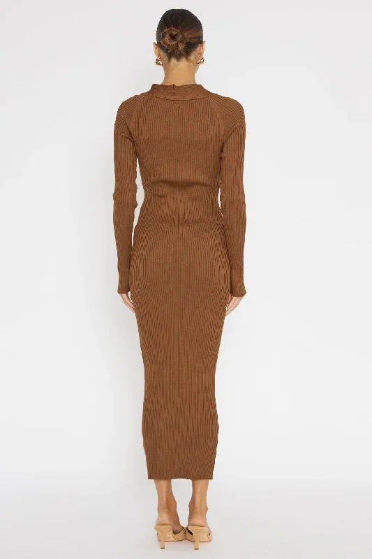 one-mind-cut-out-neckline-knit-midi-dress-chocolate