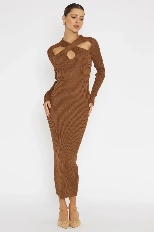 one-mind-cut-out-neckline-knit-midi-dress-chocolate