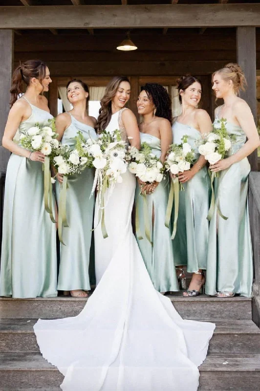 one-shoulder-sage-green-floor-length-bridesmaid-dress