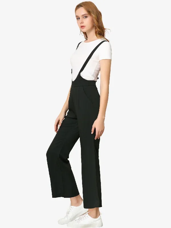 Overalls Wide Leg Pants Long Suspenders Jumpsuit