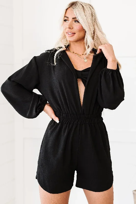 Perfect As Always Two-Piece Romper Set (Black)