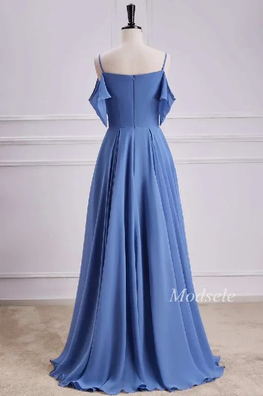 periwinkle-cold-shoulder-a-line-long-dress