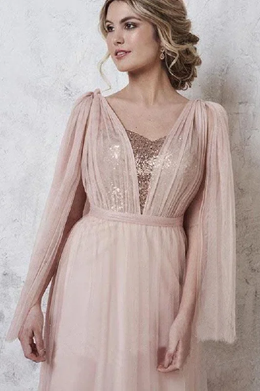 pink-strapless-chiffon-long-bridesmaid-with-sequins