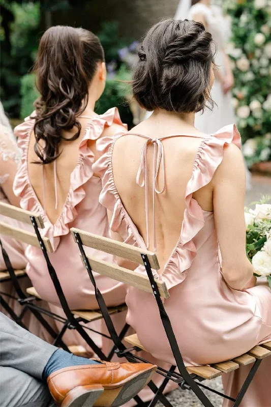 plush-pink-flutter-sleeve-backless-long-dress