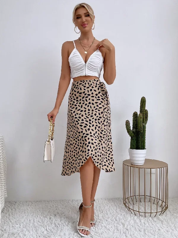 polka-dot-printed-split-skirt