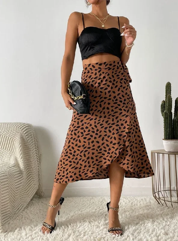 polka-dot-printed-split-skirt