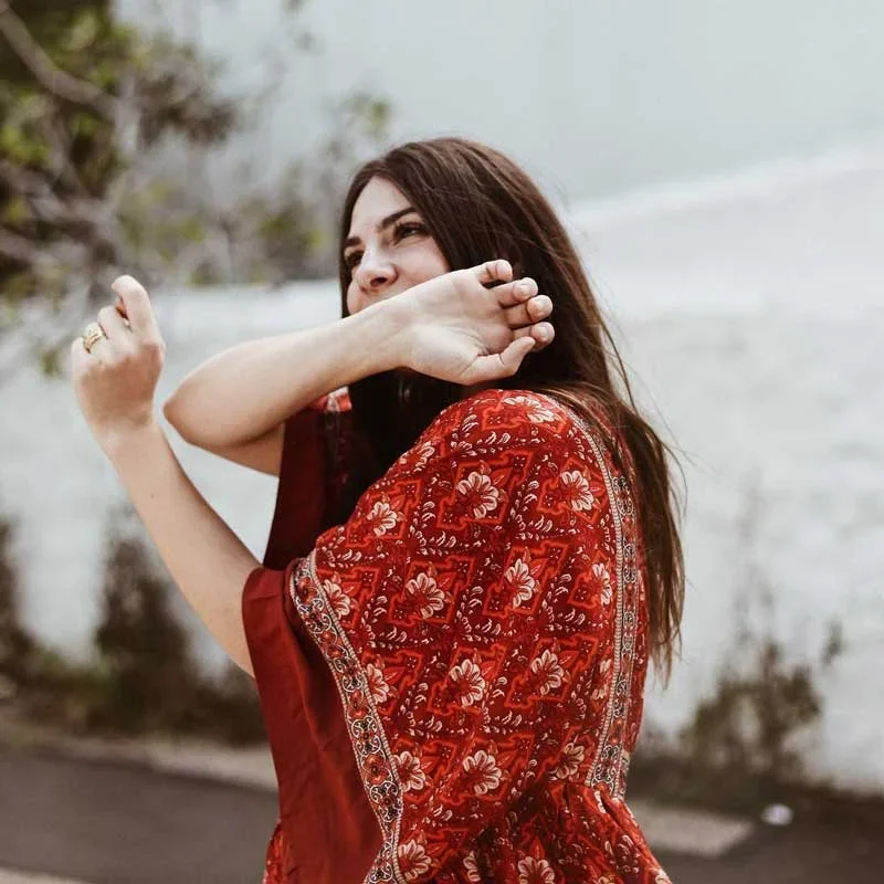 red-floral-print-kimono-sleeve-mini-dress