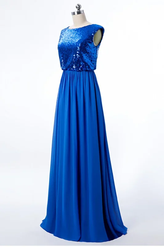 royal-blue-blouson-bodice-long-bridesmaid-dress