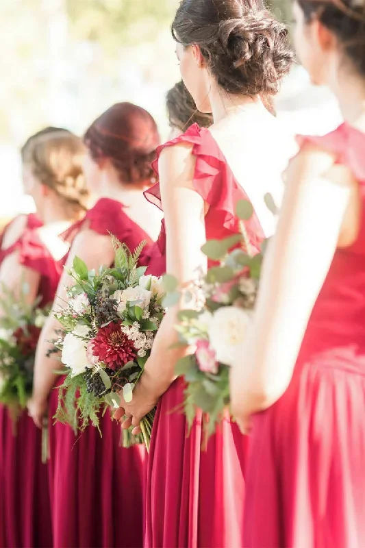 ruby-chiffon-ruffled-straps-long-bridesmaid-dress