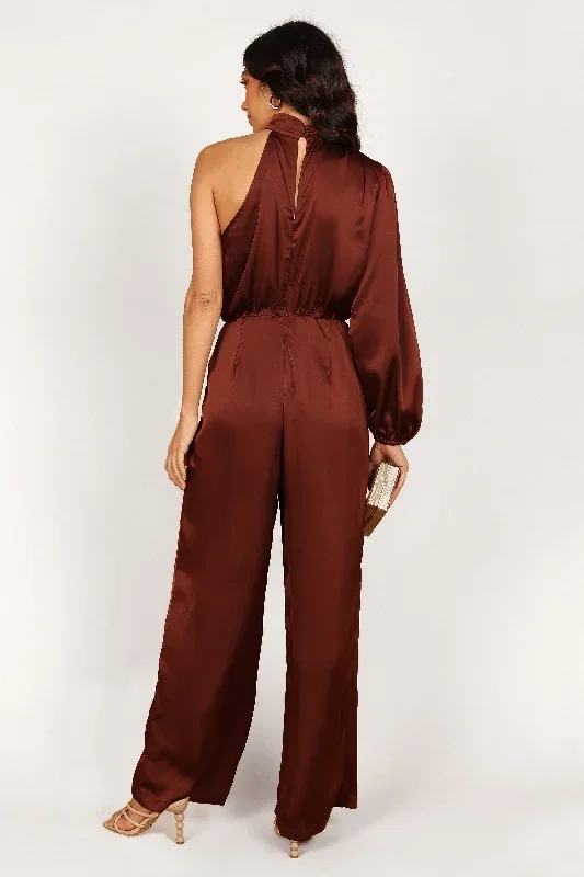 savannah-one-shoulder-jumpsuit-chocolate