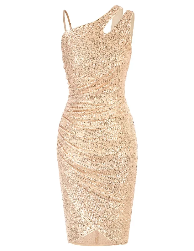 sequined-party-dress-asymmetric-one-shoulder-ruched-bodycon-dress