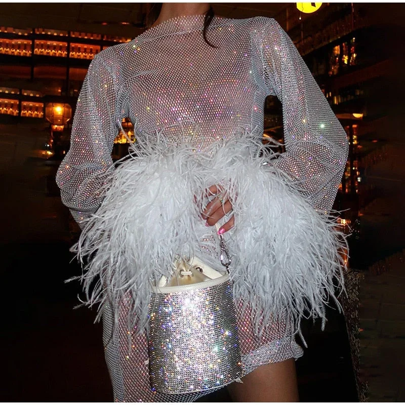 sexy-rhinestones-mesh-feathers-dress-women-fashion-tassel-see-through-long-sleeve-dress-2022-shinny-sequins-club-party-outfit