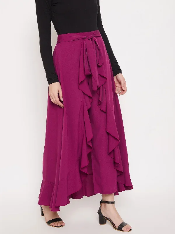 sk813pl-berrylush-purple-solid-ruffled-wrap-skirt-with-pants