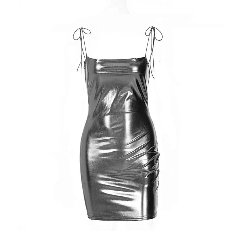 sleeveless-solid-metallic-self-tie-backless-mini-dress