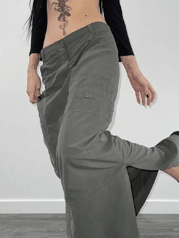 split-y2k-low-waist-cargo-skirt