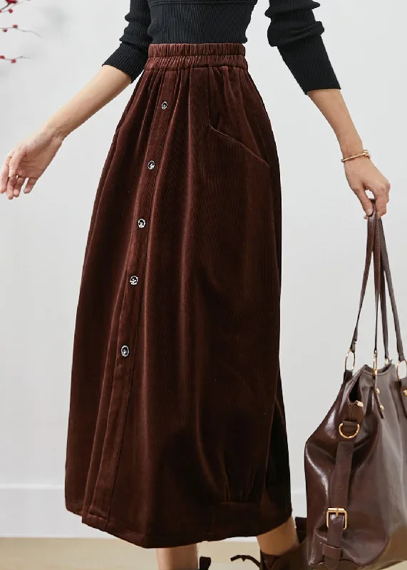 style-chocolate-elastic-waist-button-corduroy-skirts-fall