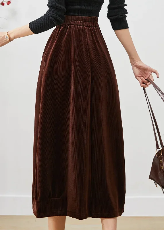 style-chocolate-elastic-waist-button-corduroy-skirts-fall