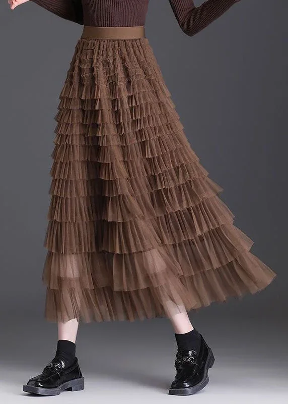 stylish-coffee-ruffled-layered-patchwork-tulle-skirt-spring