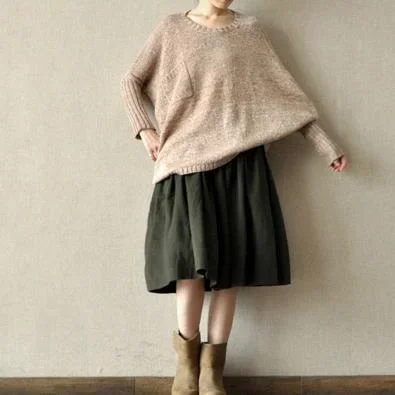 summer-cotton-skirts-casual-loose-oversize-cotton-linen-skirts