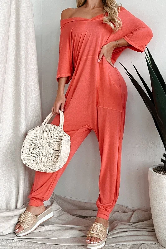 tired-eyes-short-sleeve-slouchy-jumpsuit-coral