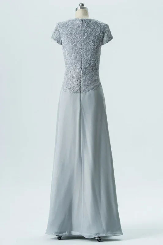 v-neck-grey-lace-top-long-bridesmaid-dress