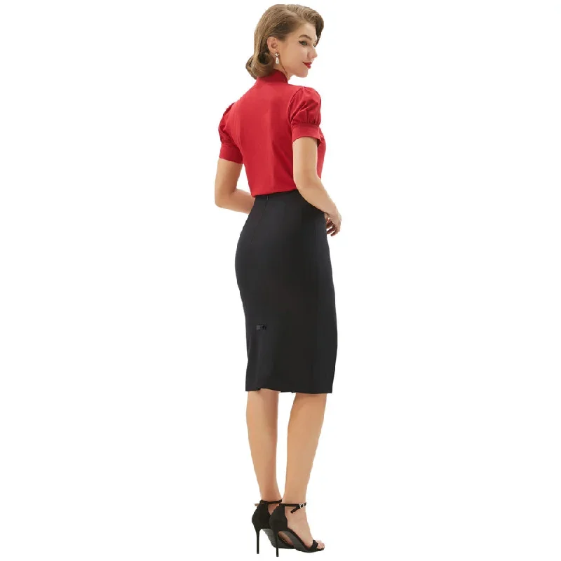 vintage-bow-knot-decorated-hips-wrapped-bodycon-pencil-skirt