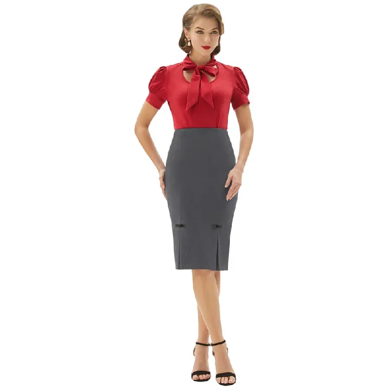 vintage-bow-knot-decorated-hips-wrapped-bodycon-pencil-skirt