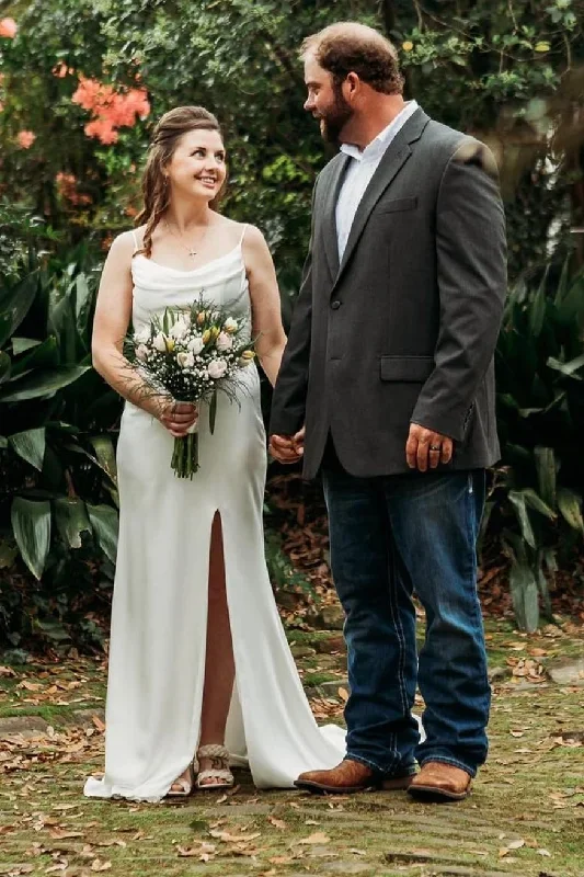 white-cowl-neck-backless-long-wedding-dress-with-slit