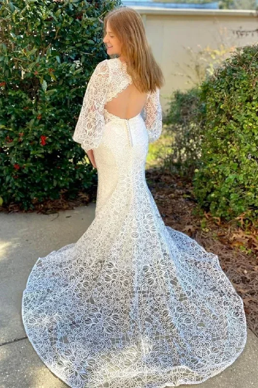 white-lace-long-sleeve-backless-mermaid-wedding-dress