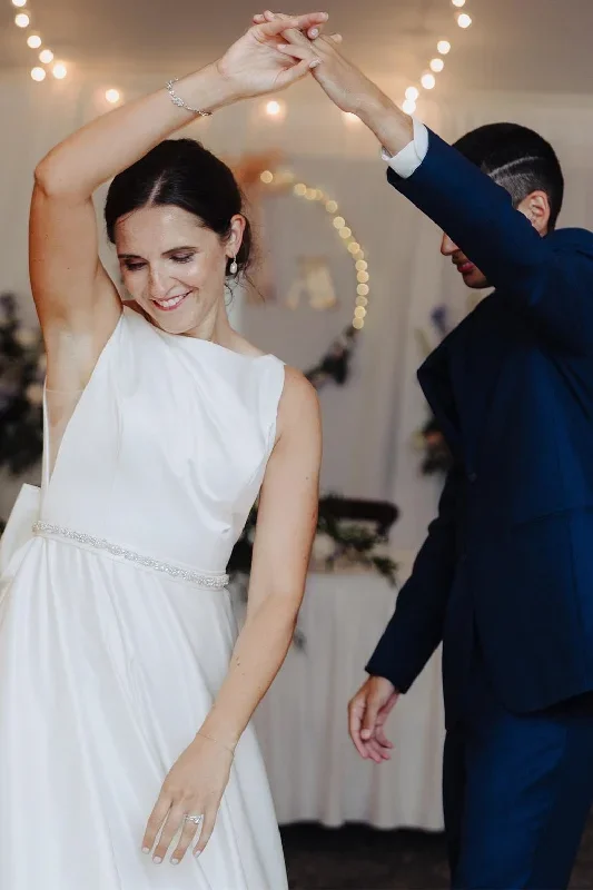 white-satin-bateau-beaded-wedding-dress-with-bow