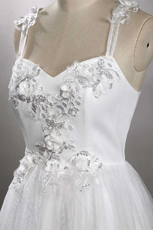 white-sweetheart-strap-flower-a-line-wedding-dress