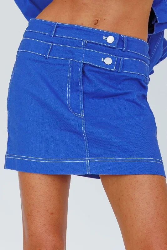 with-the-band-accent-stitch-mini-skirt-blue