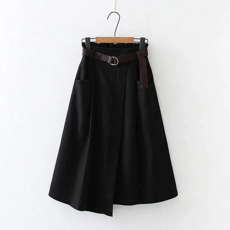 women-casual-skirts-2022-spring-and-autumn-solid-high-waist-irregular-pockets-midi-skirts-fashion-simple-elegant-saia-faldas