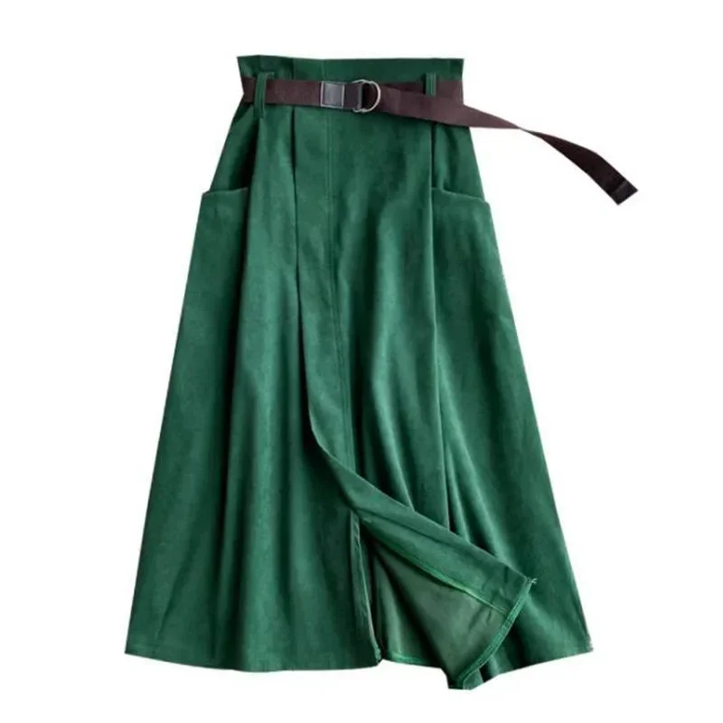 women-casual-skirts-2022-spring-and-autumn-solid-high-waist-irregular-pockets-midi-skirts-fashion-simple-elegant-saia-faldas