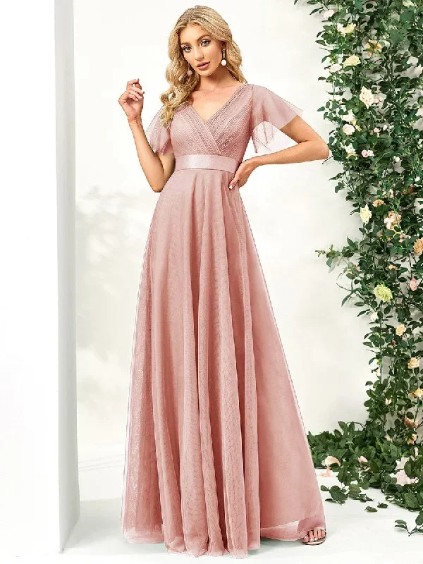 womens-v-neck-a-line-short-sleeve-floor-length-bridesmaid-dress-ep07962