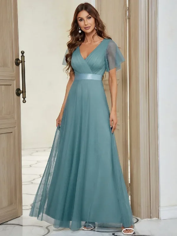 womens-v-neck-a-line-short-sleeve-floor-length-bridesmaid-dress-ep07962