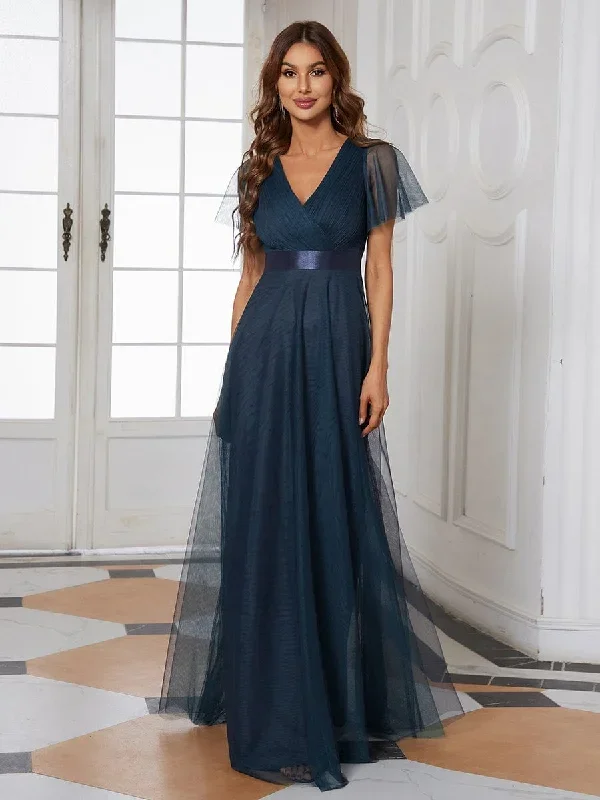 womens-v-neck-a-line-short-sleeve-floor-length-bridesmaid-dress-ep07962