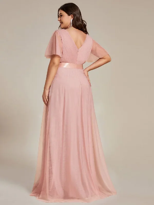 womens-v-neck-a-line-short-sleeve-floor-length-bridesmaid-dress-ep07962