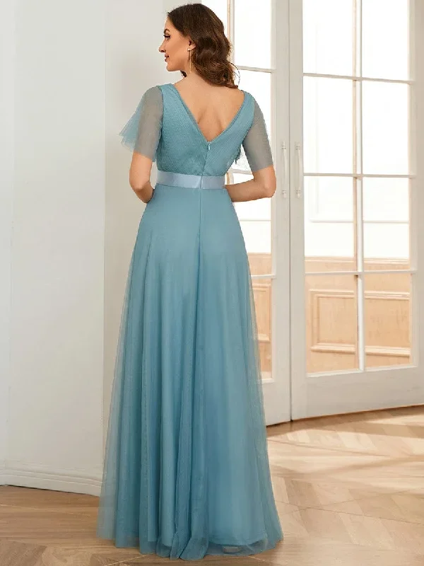 womens-v-neck-a-line-short-sleeve-floor-length-bridesmaid-dress-ep07962