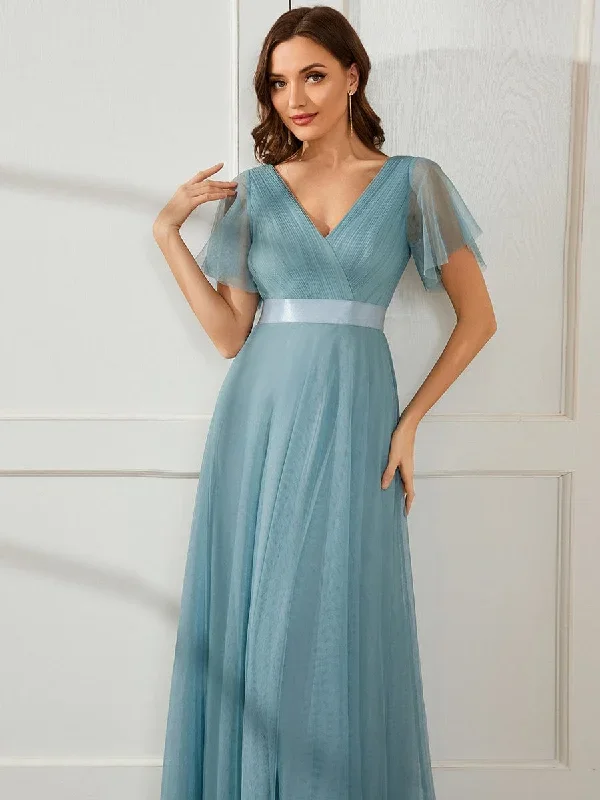 womens-v-neck-a-line-short-sleeve-floor-length-bridesmaid-dress-ep07962