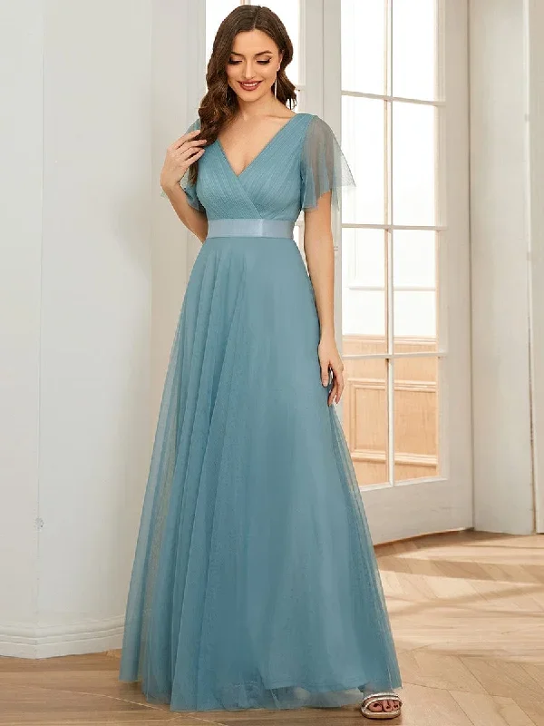 womens-v-neck-a-line-short-sleeve-floor-length-bridesmaid-dress-ep07962