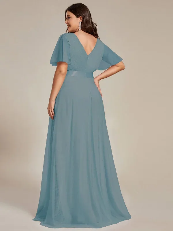 womens-v-neck-a-line-short-sleeve-floor-length-bridesmaid-dress-ep07962